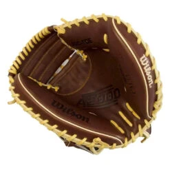 Wilson A2000 CM33 "Ole' Hickory" 33" Baseball Catcher's Mitt: Dark Brown And Blonde 14 Wilson A2000 CM33 "Ole' Hickory" 33" Baseball Catcher's Mitt: Dark Brown And Blonde -Home Run Store 125