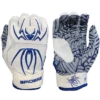 2022 Spiderz HYBRID Batting Gloves: White/Navy