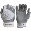 2022 Spiderz PRO Model Batting Gloves: White/Grey -Home Run Store 2022 Spiderz White Grey Pro