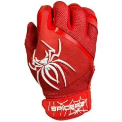 2023 Spiderz Pro Model Batting Gloves: Red/White -Home Run Store 2023SpiderzProModelBattingGloves Red White 1