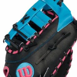Wilson A2000 1679 LE 12.5" Baseball First Base Mitt: Black/Tropical Blue 18 Wilson A2000 1679 LE 12.5" Baseball First Base Mitt: Black/Tropical Blue -Home Run Store 29 e424ec1b 6543 4fe1 b862 42a8547fc392