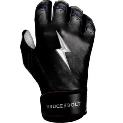 Bruce Bolt PREMIUM PRO Chrome Series Short Cuff Batting Gloves: Black 11 Bruce Bolt PREMIUM PRO Chrome Series Short Cuff Batting Gloves: Black -Home Run Store BB SC CHRB4