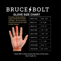 Bruce Bolt PREMIUM PRO Short Cuff Batting Gloves: GREEN -Home Run Store BBBGSIZECHART 1