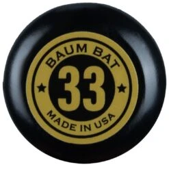 Baum Bat Gold Stock (-3) Maple Baseball Bat W/ Flared Handle: BBMFGSTOCKPRO-BK -Home Run Store BaumBatFlaredGoldStockBaseballBat 3