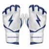 Bruce Bolt Premium Pro Chrome Series Long Cuff Batting Gloves: Navy 2 Bruce Bolt Premium Pro Chrome Series Long Cuff Batting Gloves: Navy -Home Run Store Chrome Navy LC 1