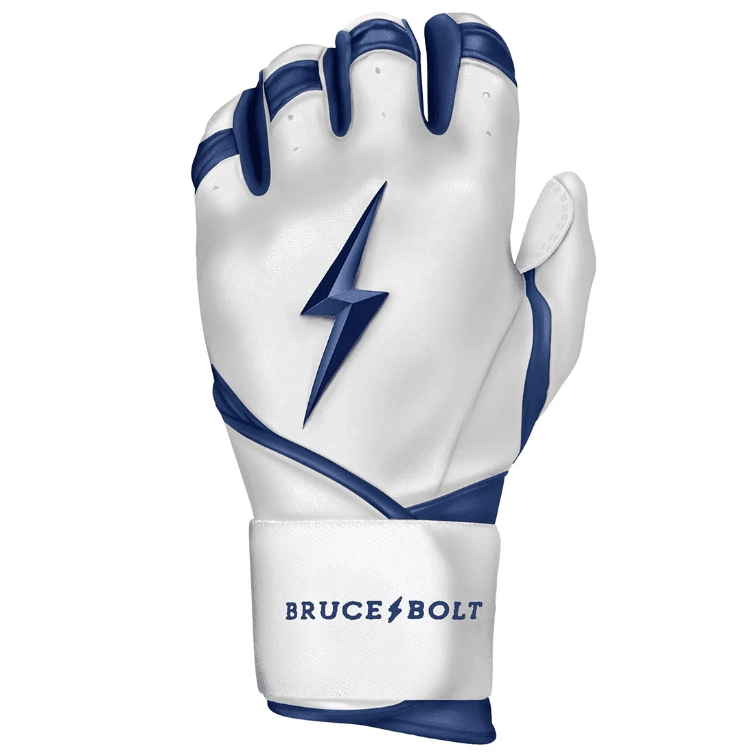 Bruce Bolt Premium Pro Chrome Series Long Cuff Batting Gloves: Navy 4 Bruce Bolt Premium Pro Chrome Series Long Cuff Batting Gloves: Navy - Image 2