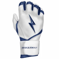 Bruce Bolt Premium Pro Chrome Series Long Cuff Batting Gloves: Navy 8 Bruce Bolt Premium Pro Chrome Series Long Cuff Batting Gloves: Navy -Home Run Store Chrome Navy LC 3