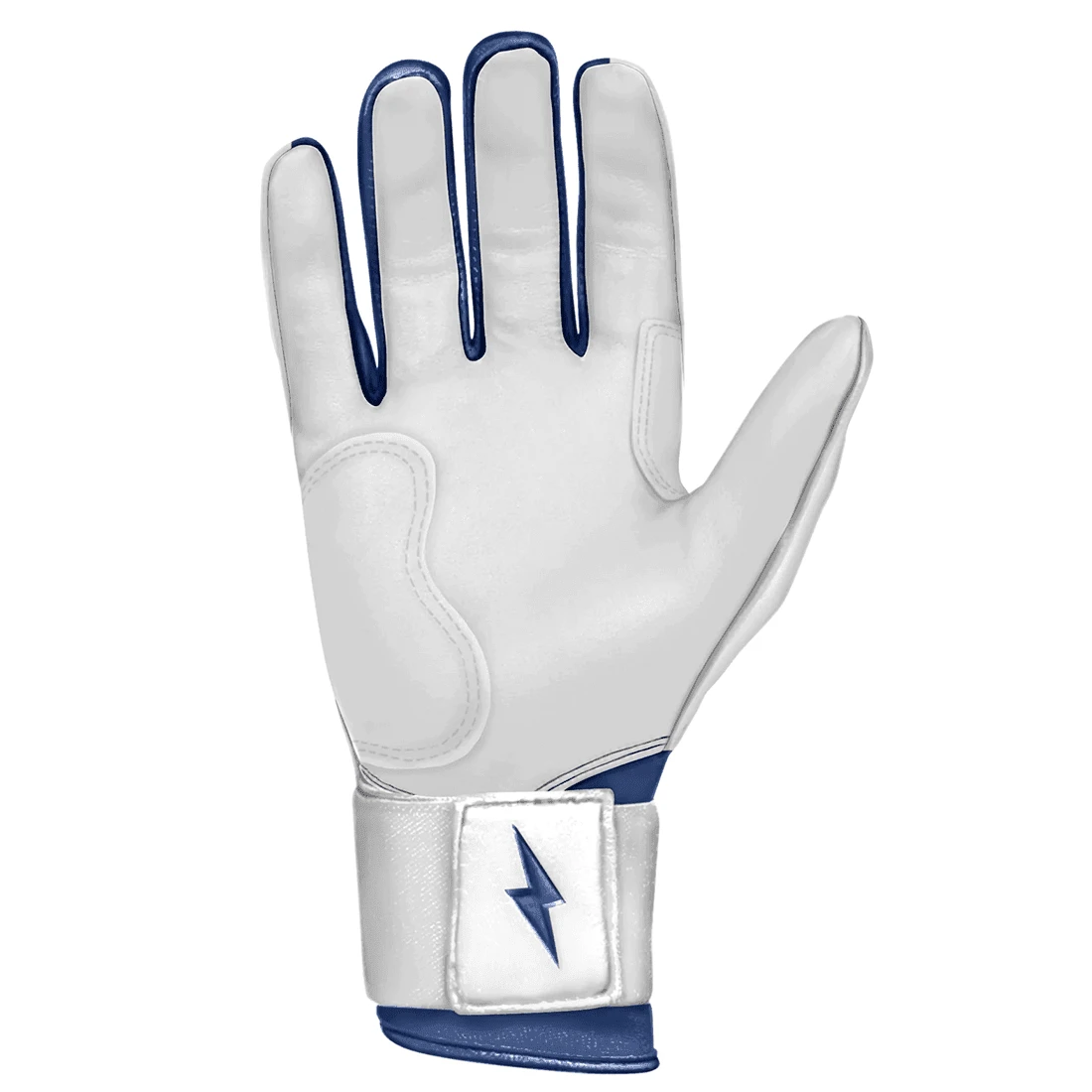 Bruce Bolt Premium Pro Chrome Series Long Cuff Batting Gloves: Navy 6 Bruce Bolt Premium Pro Chrome Series Long Cuff Batting Gloves: Navy - Image 4
