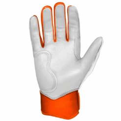 Bruce Bolt Premium Pro Chrome Series Short Cuff Batting Gloves: Orange -Home Run Store Chrome Orange SC 4