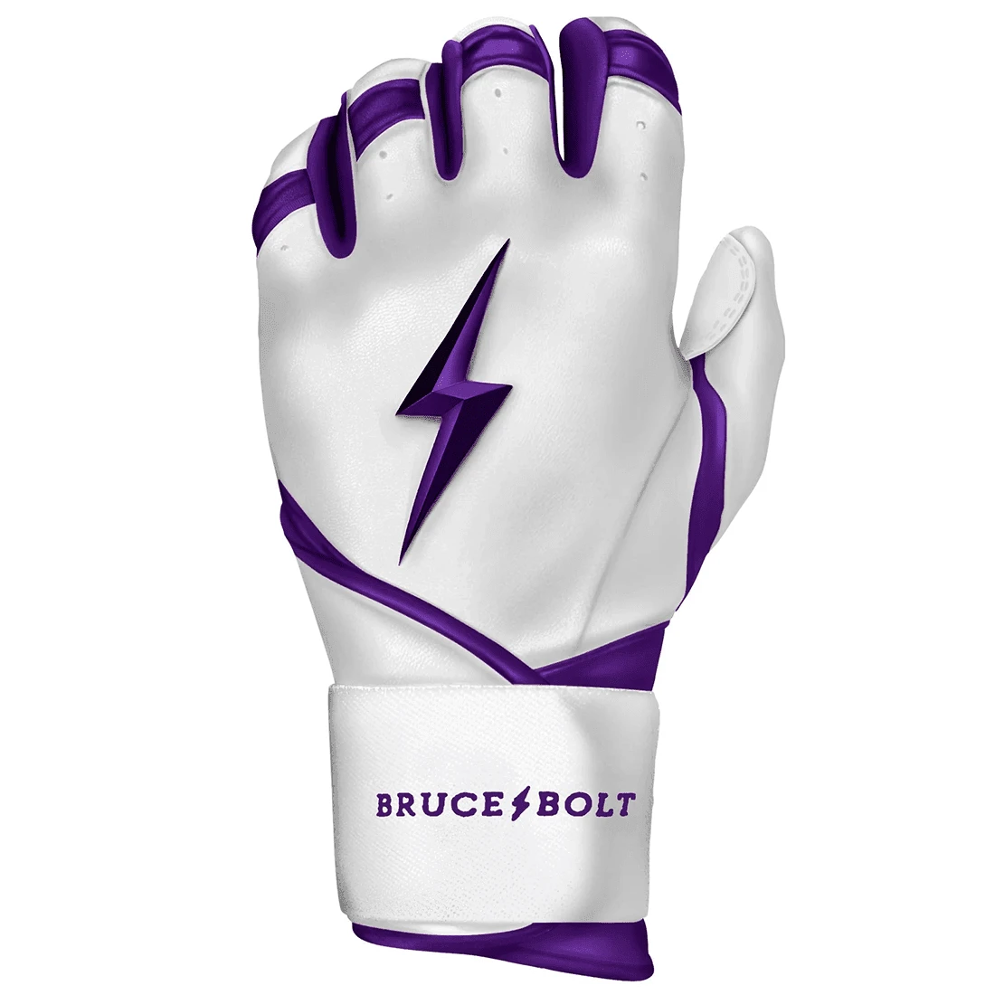 Bruce Bolt Premium Pro Chrome Series Long Cuff Batting Gloves: Purple 4 Bruce Bolt Premium Pro Chrome Series Long Cuff Batting Gloves: Purple - Image 2