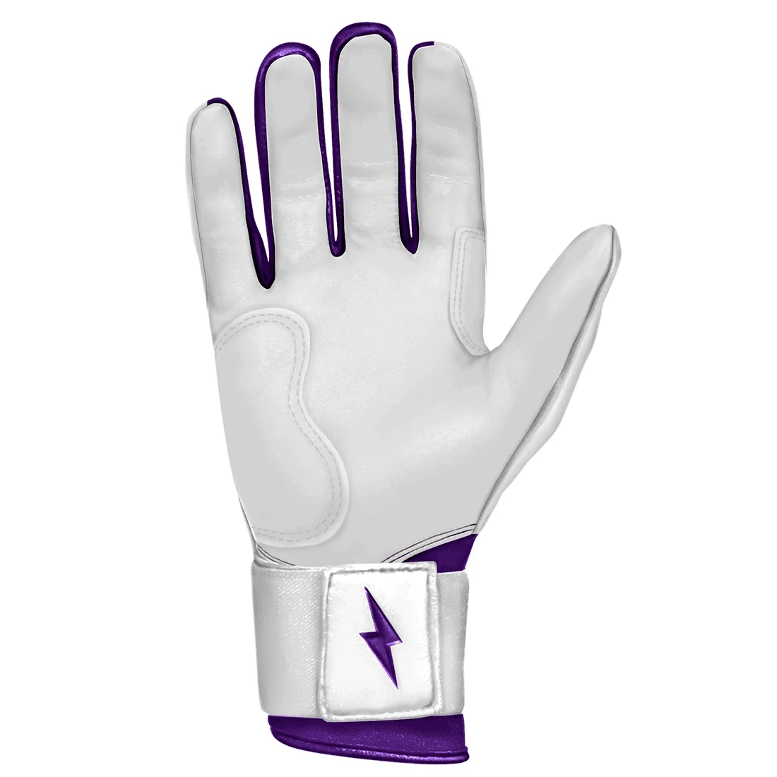 Bruce Bolt Premium Pro Chrome Series Long Cuff Batting Gloves: Purple 6 Bruce Bolt Premium Pro Chrome Series Long Cuff Batting Gloves: Purple - Image 4