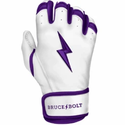 Bruce Bolt Premium Pro Chrome Series Short Cuff Batting Gloves: Purple 8 Bruce Bolt Premium Pro Chrome Series Short Cuff Batting Gloves: Purple -Home Run Store Chrome Purple SC 3