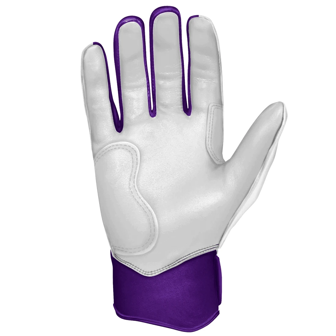 Bruce Bolt Premium Pro Chrome Series Short Cuff Batting Gloves: Purple 6 Bruce Bolt Premium Pro Chrome Series Short Cuff Batting Gloves: Purple - Image 4