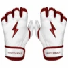 Bruce Bolt Premium Pro Chrome Series Short Cuff Batting Gloves: Maroon 2 Bruce Bolt Premium Pro Chrome Series Short Cuff Batting Gloves: Maroon -Home Run Store Chrome Series 1