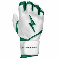 Bruce Bolt Premium Pro Chrome Series Long Cuff Batting Gloves: Green 8 Bruce Bolt Premium Pro Chrome Series Long Cuff Batting Gloves: Green -Home Run Store Chrome Series LC 3
