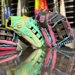 2025 Wilson A1000 13.5" Slowpitch Softball Glove: WBW103611135 -Home Run Store HBExclusiveA1000Pink Black1