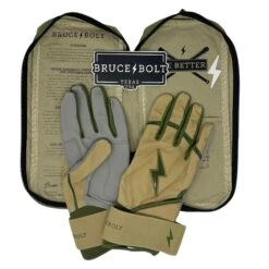Bruce Bolt Premium Pro Military Series Long Cuff Batting Gloves: Beige 10 Bruce Bolt Premium Pro Military Series Long Cuff Batting Gloves: Beige -Home Run Store IMG 0884