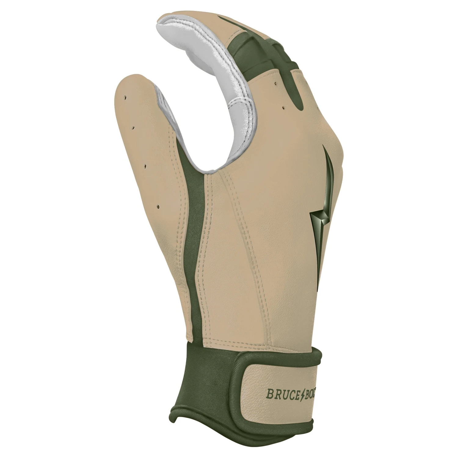 Bruce Bolt Premium Pro Military Series Short Cuff Batting Gloves: Beige 9 Bruce Bolt Premium Pro Military Series Short Cuff Batting Gloves: Beige - Image 7