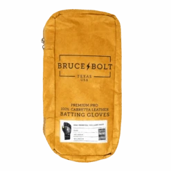 Bruce Bolt PREMIUM PRO Long Cuff Batting Gloves: Black -Home Run Store LC BLKG BAG