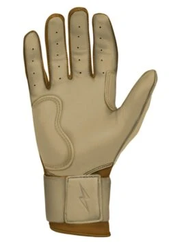 Bruce Bolt PREMIUM PRO Gold Series Batting Gloves: Long Cuff 15 Bruce Bolt PREMIUM PRO Gold Series Batting Gloves: Long Cuff -Home Run Store LC GLD PALM