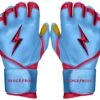 Bruce Bolt PREMIUM PRO BADER Series Long Cuff Batting Gloves: Baby Blue -Home Run Store LC HBB HERO
