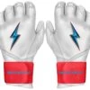Bruce Bolt PREMIUM PRO BRINSON Series Long Cuff Batting Gloves: White -Home Run Store LC LBW HERO
