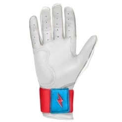 Bruce Bolt PREMIUM PRO BRINSON Series Long Cuff Batting Gloves: White 9 Bruce Bolt PREMIUM PRO BRINSON Series Long Cuff Batting Gloves: White -Home Run Store LC LBW PALM