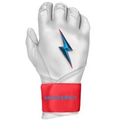 Bruce Bolt PREMIUM PRO BRINSON Series Long Cuff Batting Gloves: White 10 Bruce Bolt PREMIUM PRO BRINSON Series Long Cuff Batting Gloves: White -Home Run Store LC LBW RIGHT