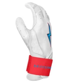Bruce Bolt PREMIUM PRO BRINSON Series Long Cuff Batting Gloves: White 11 Bruce Bolt PREMIUM PRO BRINSON Series Long Cuff Batting Gloves: White -Home Run Store LC LBW SIDE