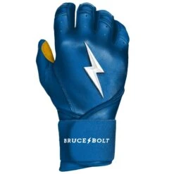 Bruce Bolt PREMIUM PRO Long Cuff Batting Gloves: Royal -Home Run Store LC ROYG RIGHT