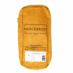 Bruce Bolt PREMIUM PRO Long Cuff Batting Gloves: White -Home Run Store LC WHTG BAG