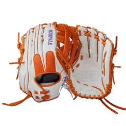 2025 Louisville Slugger Super Z Slowpitch Fielding Glove: White/Orange