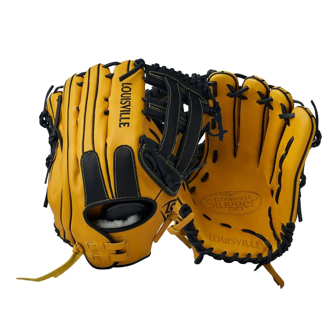 2025 Louisville Slugger Super Z Slowpitch Fielding Glove: Yellow/Black 3 2025 Louisville Slugger Super Z Slowpitch Fielding Glove: Yellow/Black