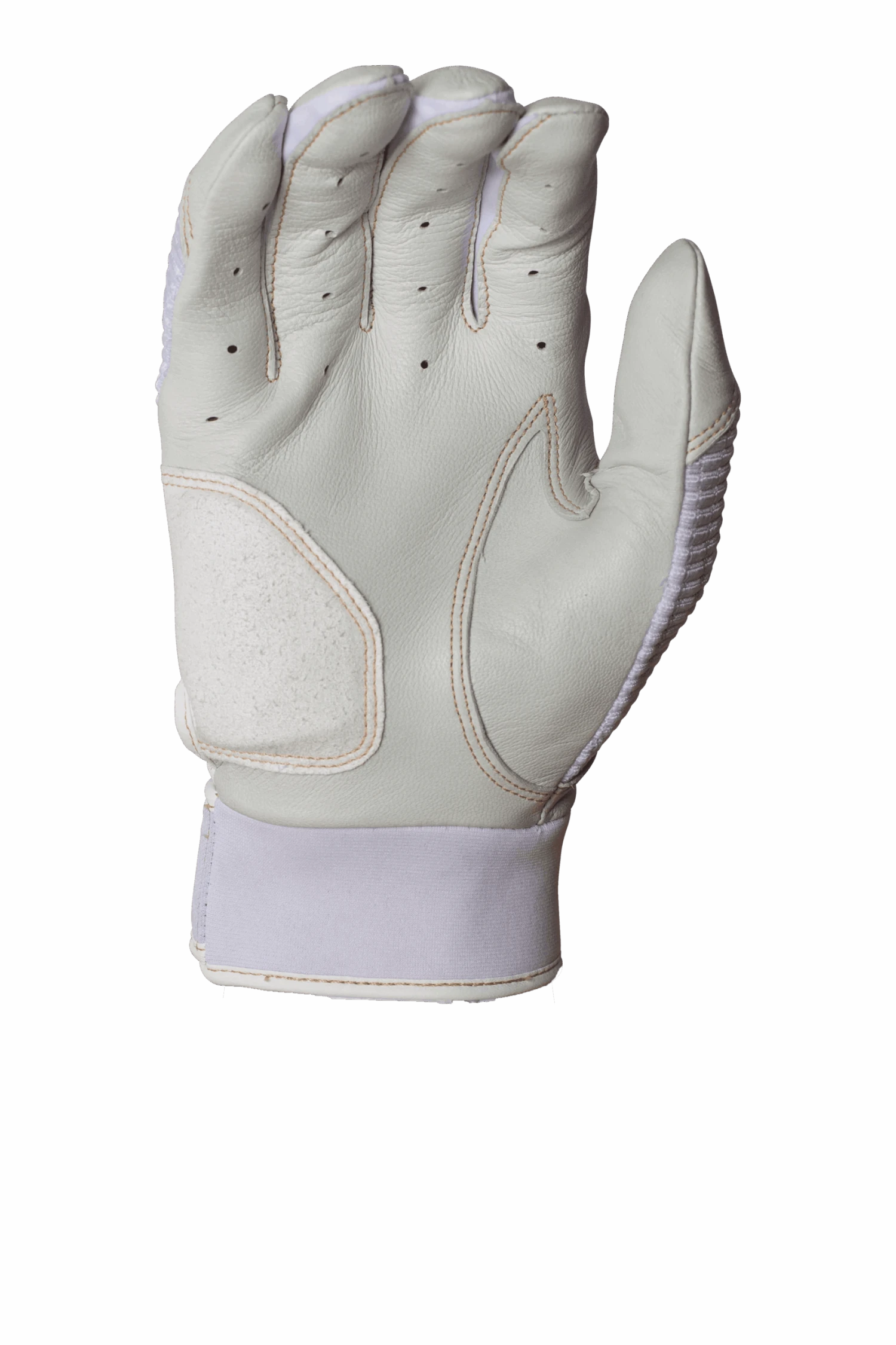 Miken Softball MK7X Adult White And Gold Batting Gloves: MBGGLD-WHT 4 Miken Softball MK7X Adult White And Gold Batting Gloves: MBGGLD-WHT - Image 2