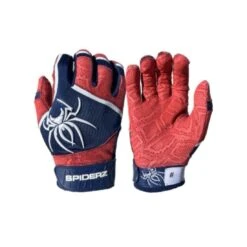 2024 Spiderz Pro Model Batting Gloves: Navy/Red/White