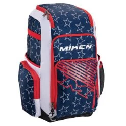 Miken Deluxe Slowpitch Backpack: MBA004 -Home Run Store MikenDeluxeSlowpitchBackpack MBA004 StarsandStripes