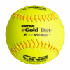Worth 12" One Nation Super Gold Dot Extreme Slowpitch Softballs (One Dozen): ON12CY -Home Run Store ON12CY