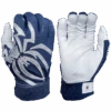 2022 Spiderz PRIZM Batting Gloves: Navy Blue/Silver -Home Run Store PRIZM NavyBlueSilver