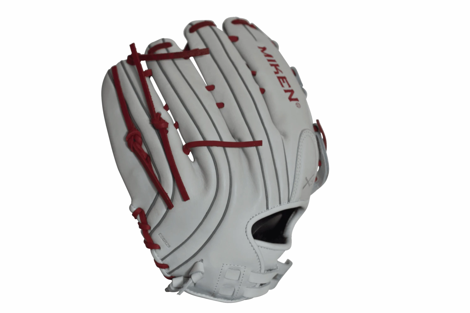 Miken Pro Series 13.5" Slow Pitch Fielding Glove - White/Scarlet: PRO135WS 4 Miken Pro Series 13.5" Slow Pitch Fielding Glove - White/Scarlet: PRO135WS - Image 2