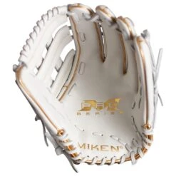Miken Gold Pro Series 13" White Slowpitch Softball Fielding Glove: PRO130-WG 21 Miken Gold Pro Series 13" White Slowpitch Softball Fielding Glove: PRO130-WG -Home Run Store PRO140 WG 2 5c5225e6 a59c 486d 8d9e f9550b9bf215