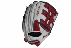 Miken Pro Series 14″ Slow Pitch Fielding Glove – White/Scarlet/Navy: PRO140WSN -Home Run Store PRO140WSN BACK