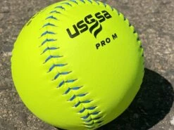 Worth 12" Super Gold Dot PRO M USSSA Slowpitch Softballs (Dozen): UM12CY -Home Run Store PhotoMar11 121045PM