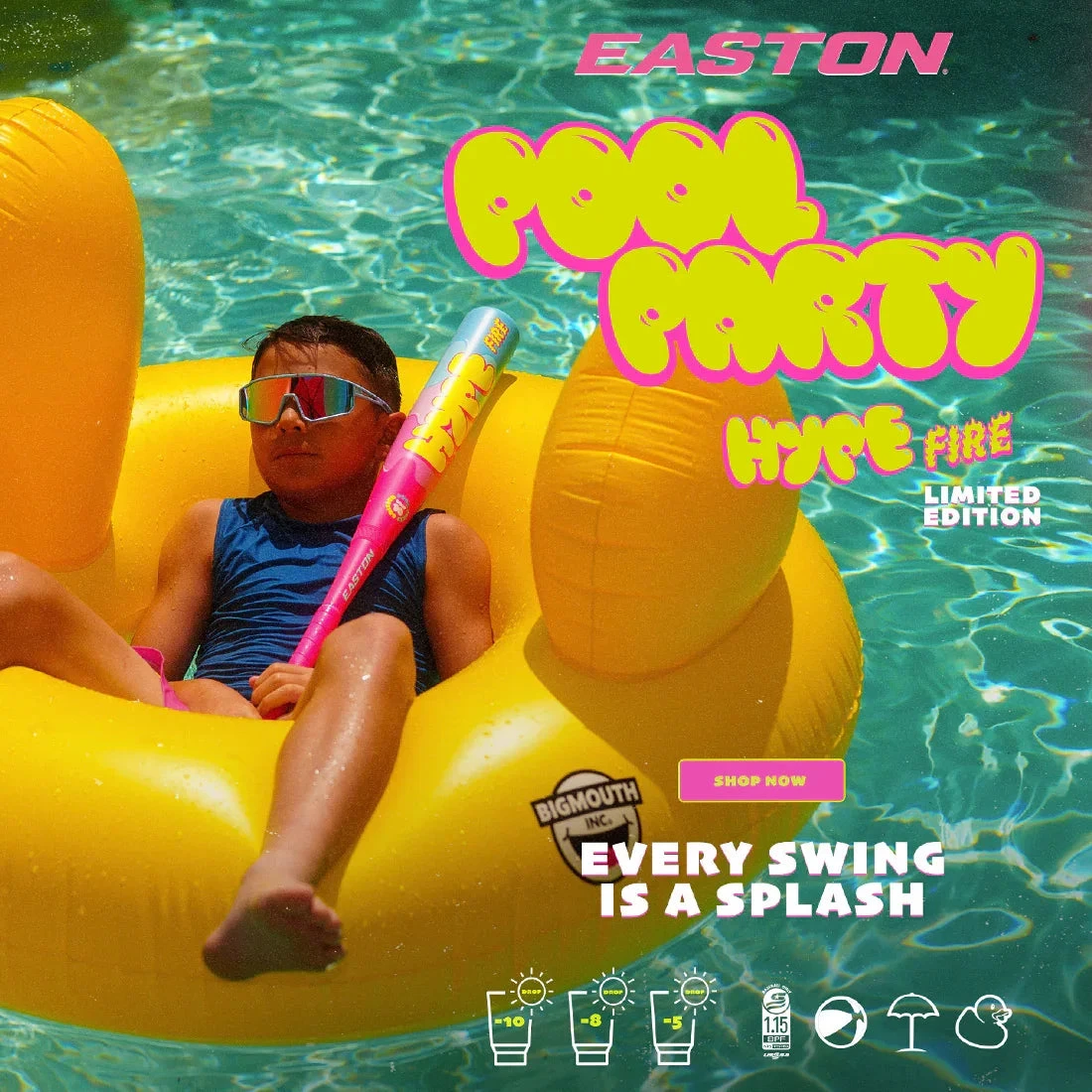 2026 Easton Hype Fire "Pool Party" 2 3/4" USSSA Baseball Bat: -10, -8, -5 6 2026 Easton Hype Fire "Pool Party" 2 3/4" USSSA Baseball Bat: -10, -8, -5 - Image 4