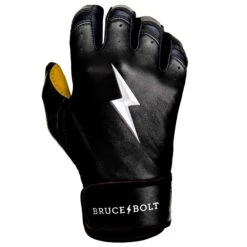 Bruce Bolt PREMIUM PRO Short Cuff Batting Gloves: Black -Home Run Store SC BLKG RIGHT