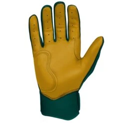Bruce Bolt PREMIUM PRO Short Cuff Batting Gloves: GREEN -Home Run Store SC GRNG PALM