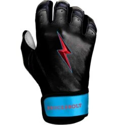Bruce Bolt PREMIUM PRO BRINSON Series Short Cuff Batting Gloves: Black 10 Bruce Bolt PREMIUM PRO BRINSON Series Short Cuff Batting Gloves: Black -Home Run Store SC LBB RIGHT