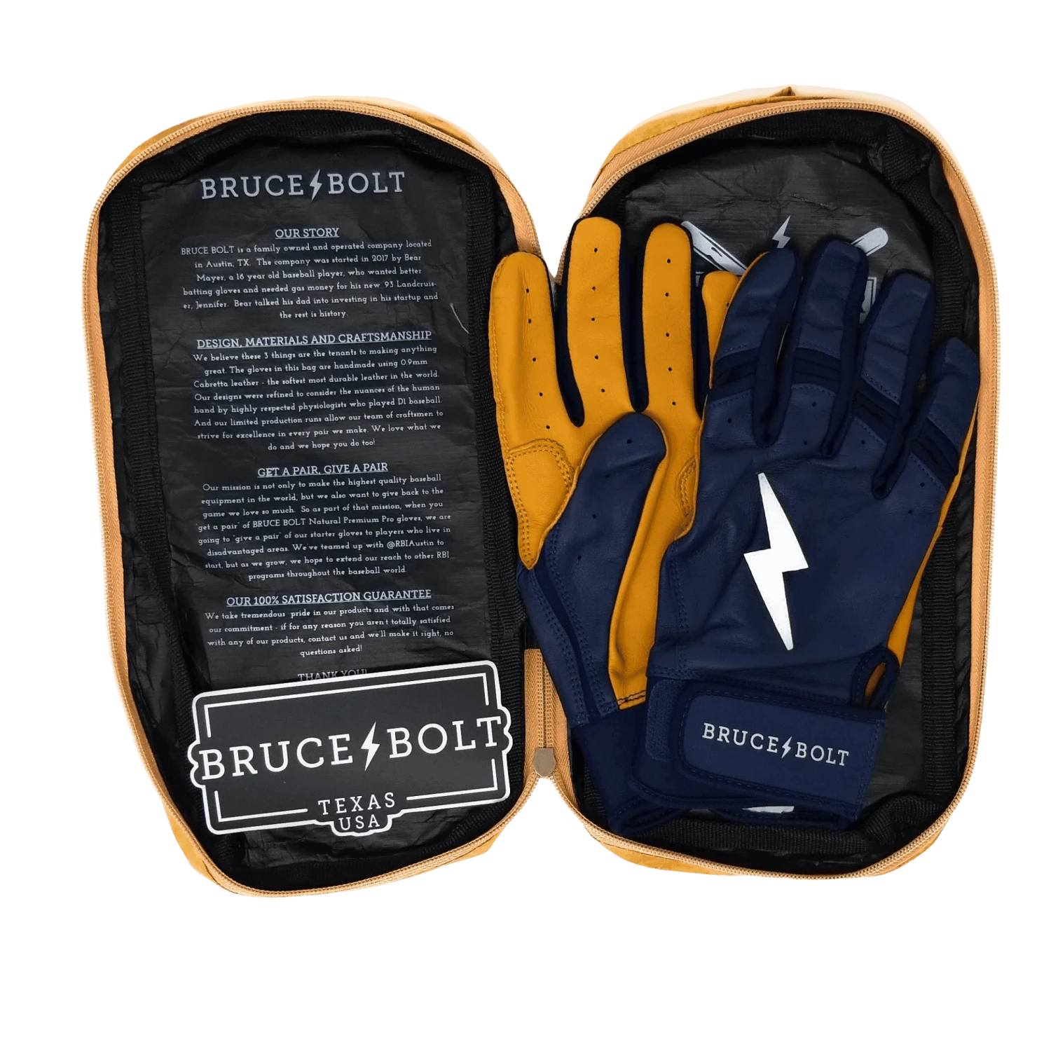 Bruce Bolt PREMIUM PRO Short Cuff Batting Gloves: Navy 8 Bruce Bolt PREMIUM PRO Short Cuff Batting Gloves: Navy - Image 6