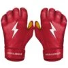 Bruce Bolt PREMIUM PRO Short Cuff Batting Gloves: Red -Home Run Store SC REDG HERO