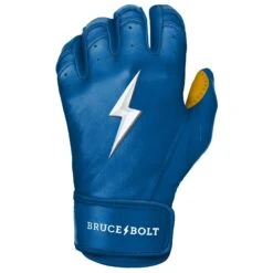 Bruce Bolt PREMIUM PRO Short Cuff Batting Gloves: Royal -Home Run Store SC ROYG LEFT