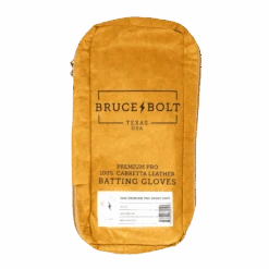 Bruce Bolt PREMIUM PRO Short Cuff Batting Gloves: White -Home Run Store SC WHTG BAG